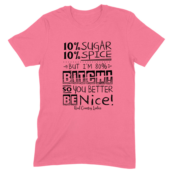 Sugar And Spice Black Print Front Apparel