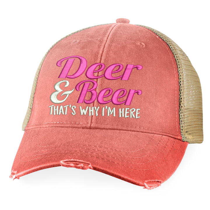 Deer And Beer That's Why I'm Here Hat