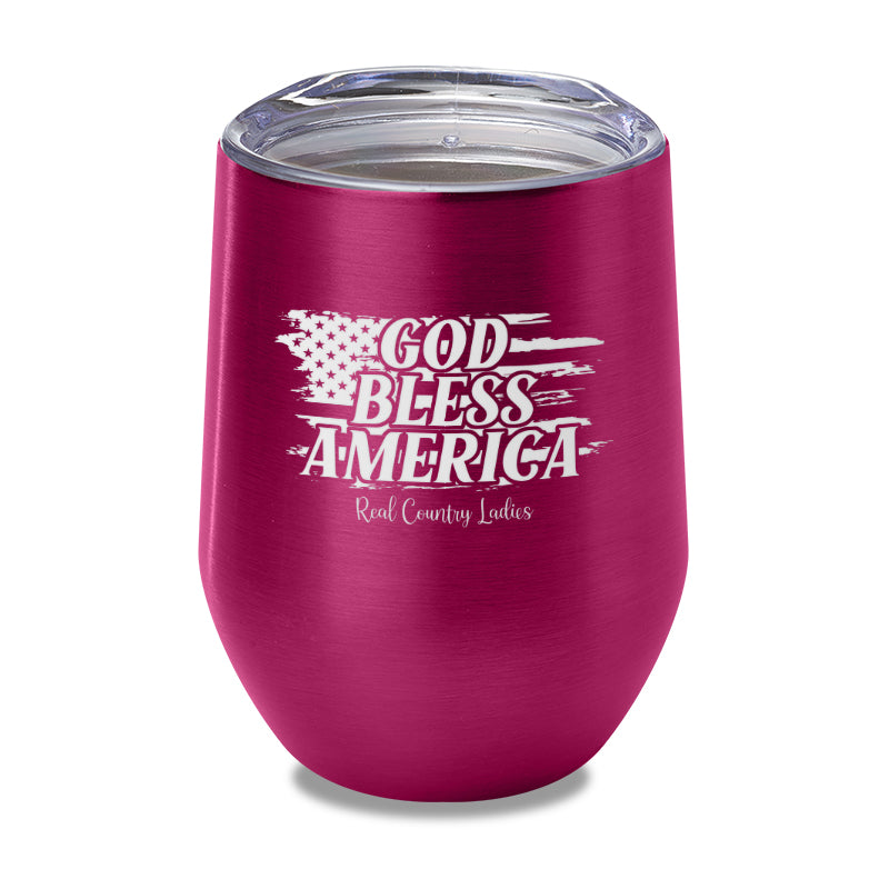 God Bless America Laser Etched Tumbler