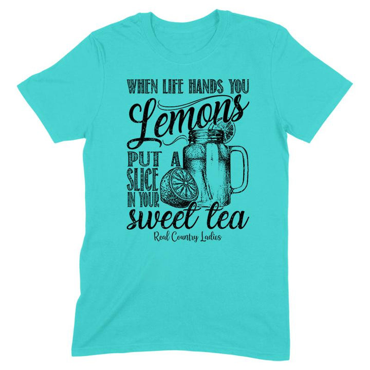 When Life Hands You Lemons Black Print Front Apparel