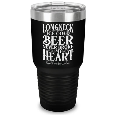 Longneck Ice Cold Beer Laser Etched Tumbler