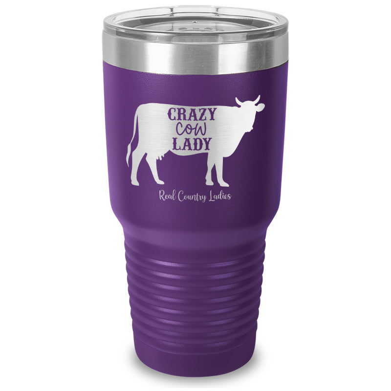 Crazy Cow Lady Laser Etched Tumbler