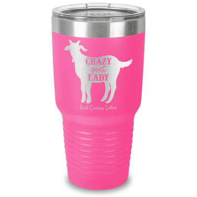 Crazy Goat Lady Laser Etched Tumbler