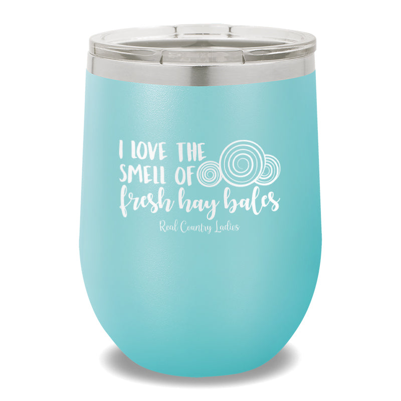 Fresh Hay Bales 12oz Stemless Wine Cup