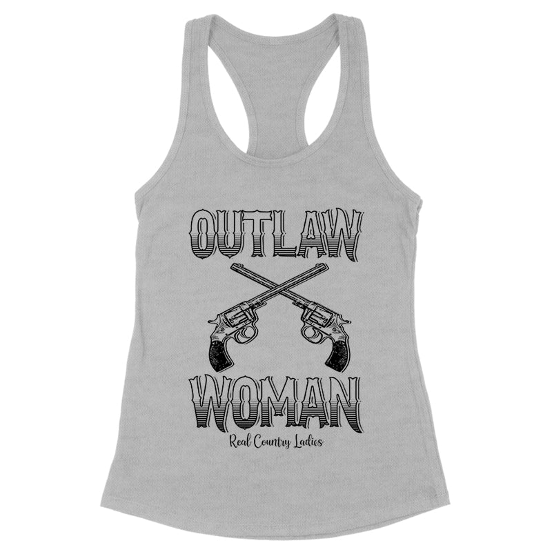 Outlaw Woman Black Print Front Apparel