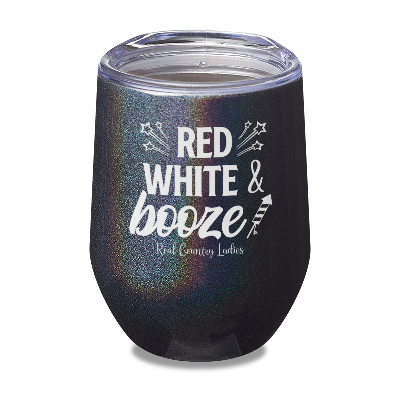 Red White And Booze Laser Etched Tumbler