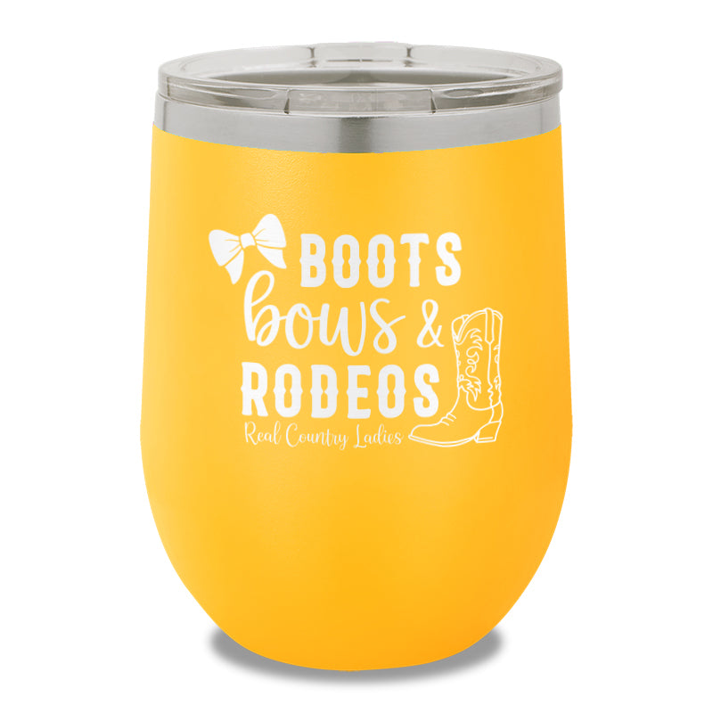 Boots Bows And Rodeos 12oz Stemless Wine Cup