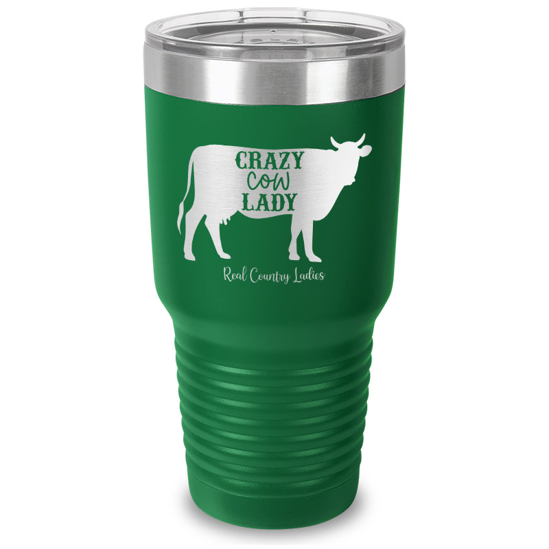 Crazy Cow Lady Laser Etched Tumbler