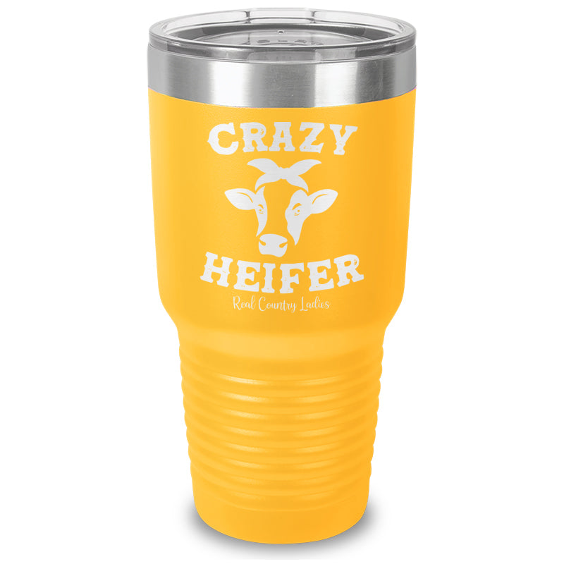 Crazy Heifer Laser Etched Tumbler