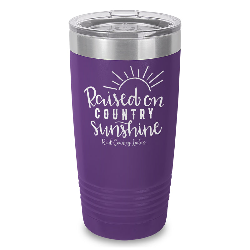 Raised On Country Sunshine Laser Etched Tumbler