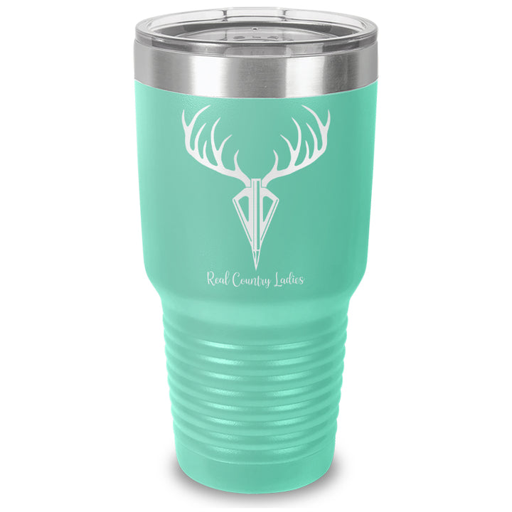 Arrow Deer Laser Etched Tumbler