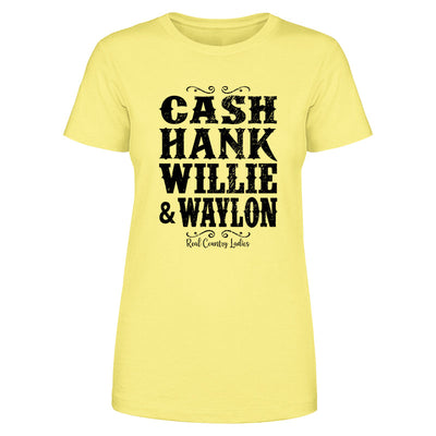 Clearance | Cash Hank Willie Waylon Black Print Front Apparel
