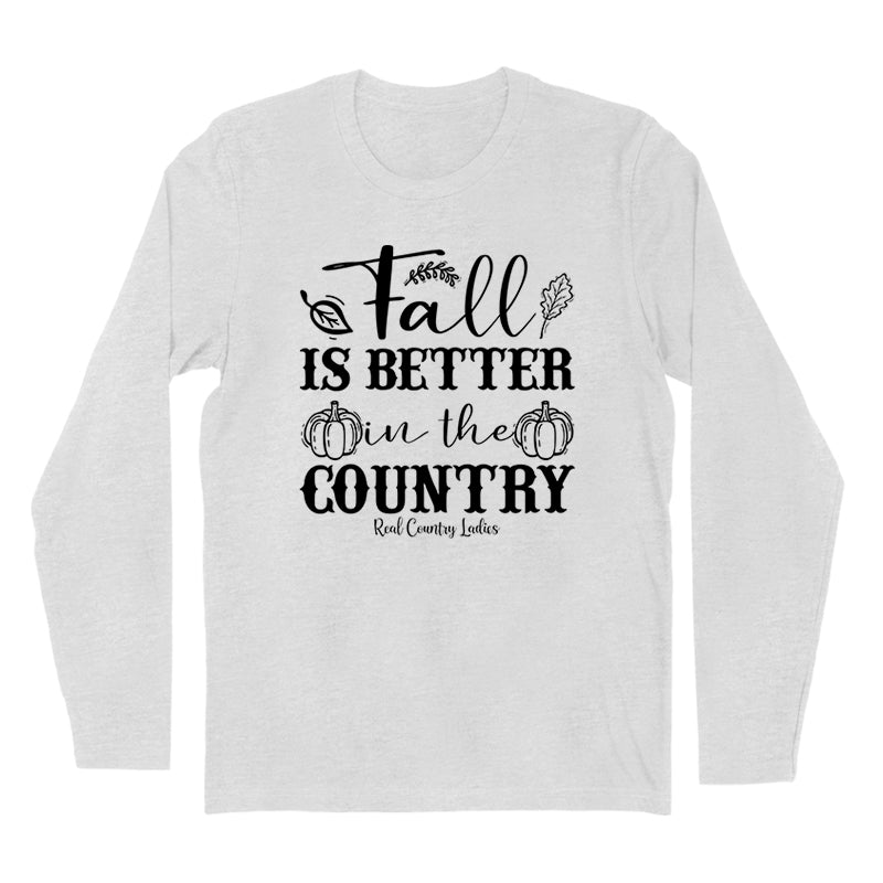 Fall Is Better In The Country Black Print Hoodies & Long Sleeves