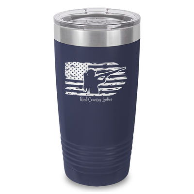 Shotgun USA Flag Laser Etched Tumbler