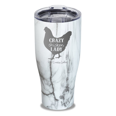 Crazy Chicken Lady Laser Etched Tumbler