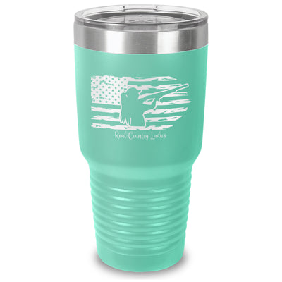 Shotgun USA Flag Laser Etched Tumbler