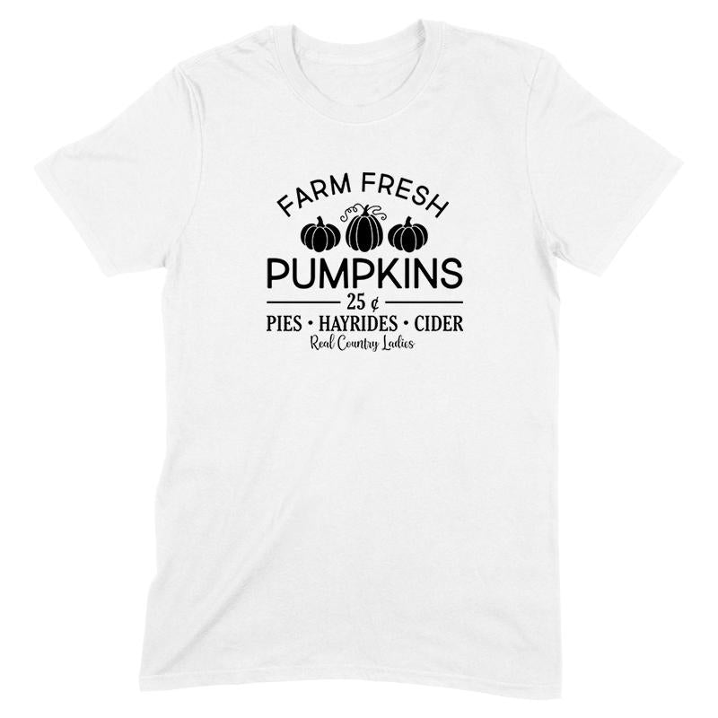 Farm Fresh Pumpkins Black Print Front Apparel