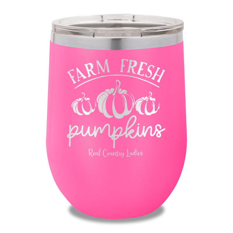 Farm Fresh Pumpkins 12oz Stemless Wine Cup