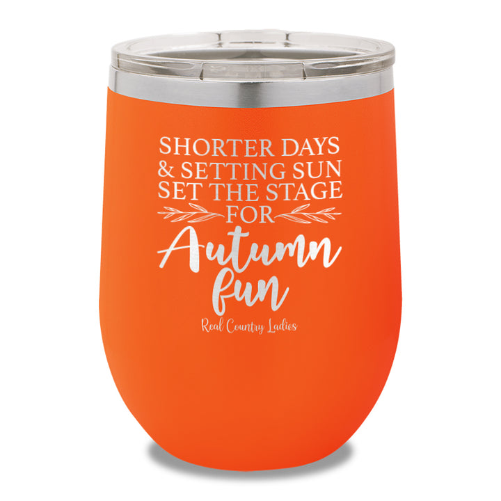 Shorter Days And Setting Sun 12oz Stemless Wine Cup