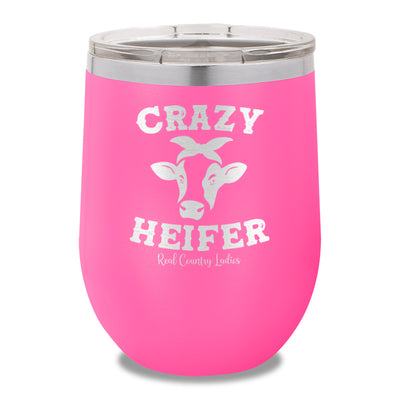 Crazy Heifer 12oz Stemless Wine Cup