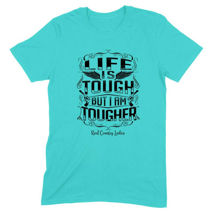 Life Is Tough Black Print Front Apparel