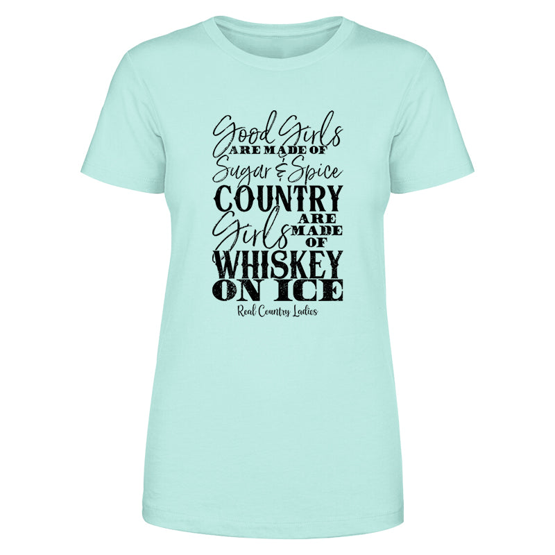 Whiskey On Ice Black Print Front Apparel