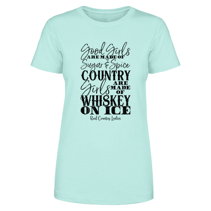 Whiskey On Ice Black Print Front Apparel