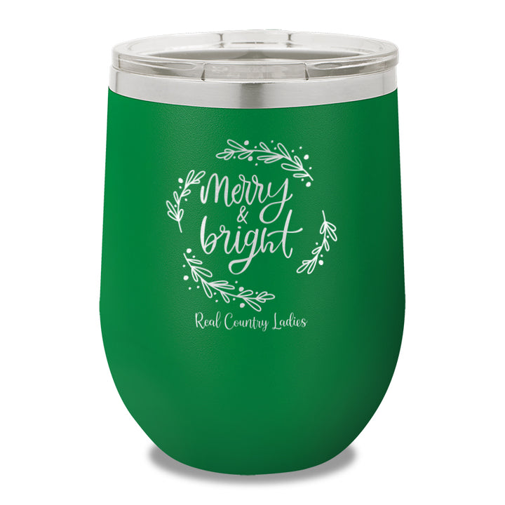 Merry And Bright 12oz Stemless Wine Cup