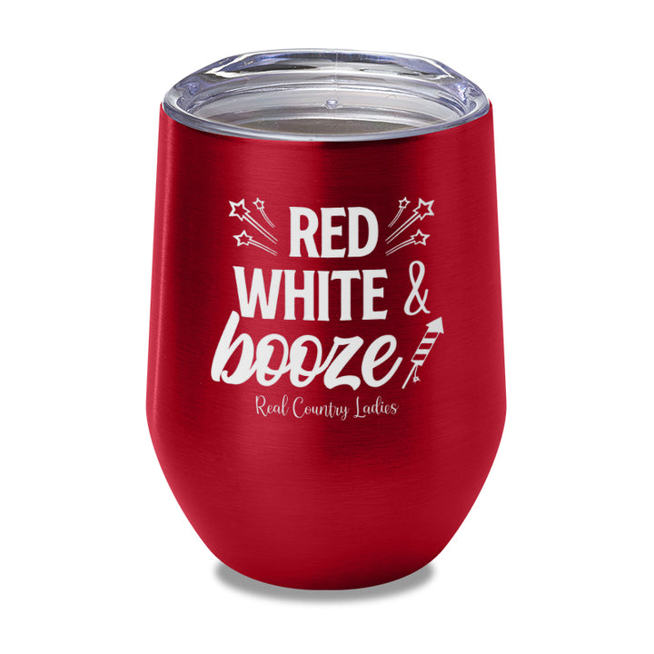 Red White And Booze Laser Etched Tumbler