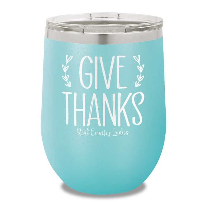 Give Thanks 12oz Stemless Wine Cup