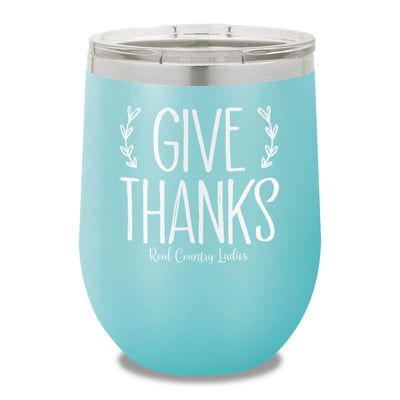 Give Thanks 12oz Stemless Wine Cup