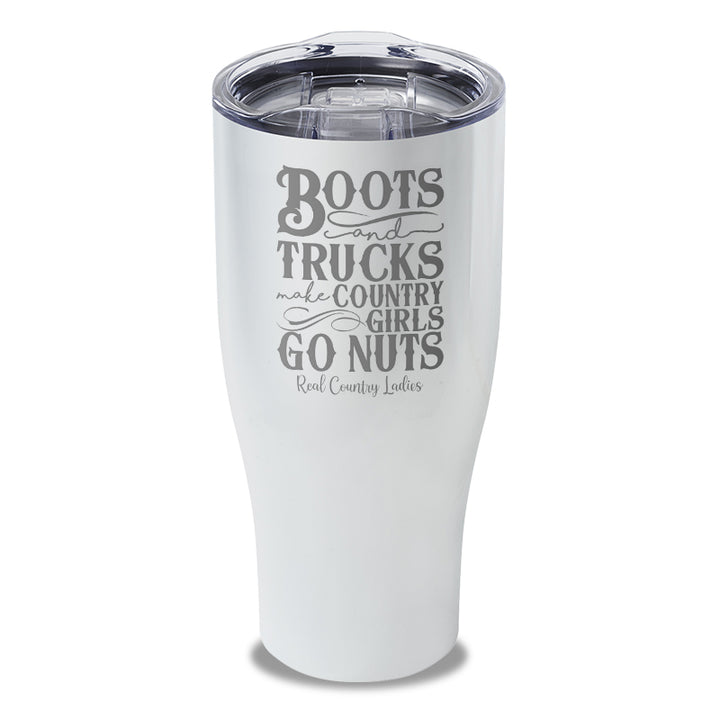 Boots And Trucks Laser Etched Tumbler