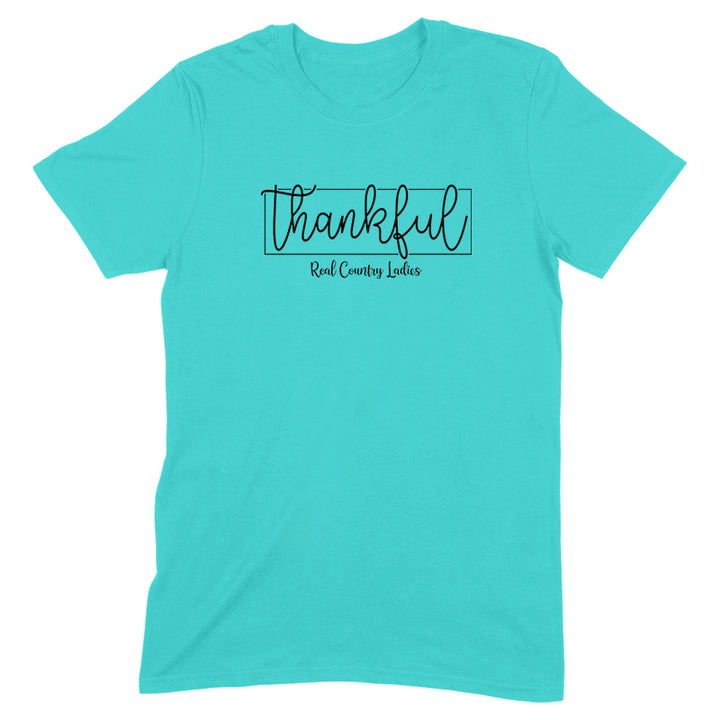 Thankful Black Print Front Apparel