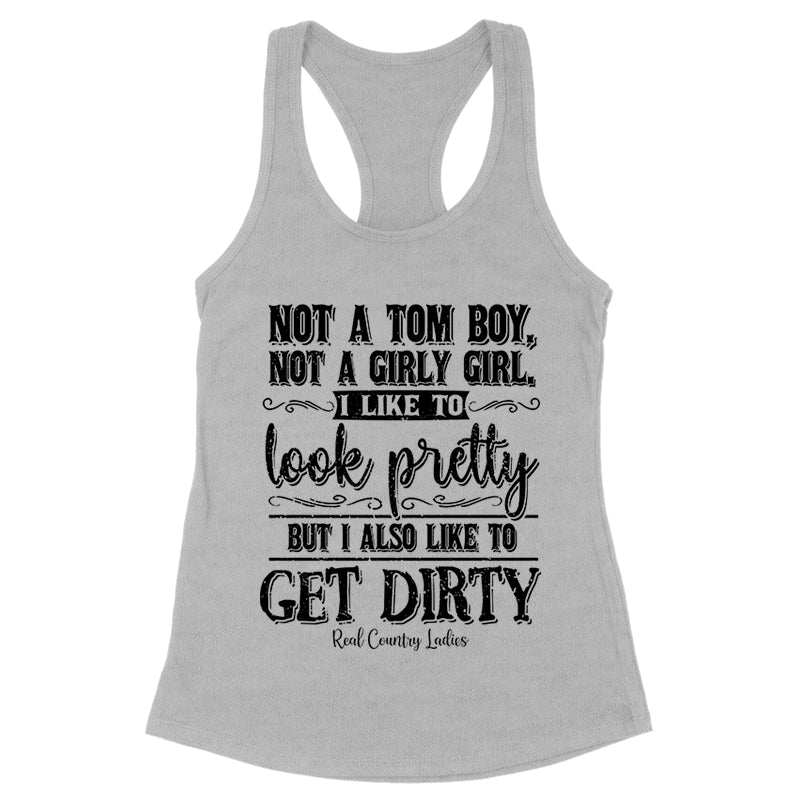 Not A Tom Boy Black Print Front Apparel