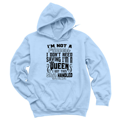 I'm Not A Princess Black Print Hoodies & Long Sleeves