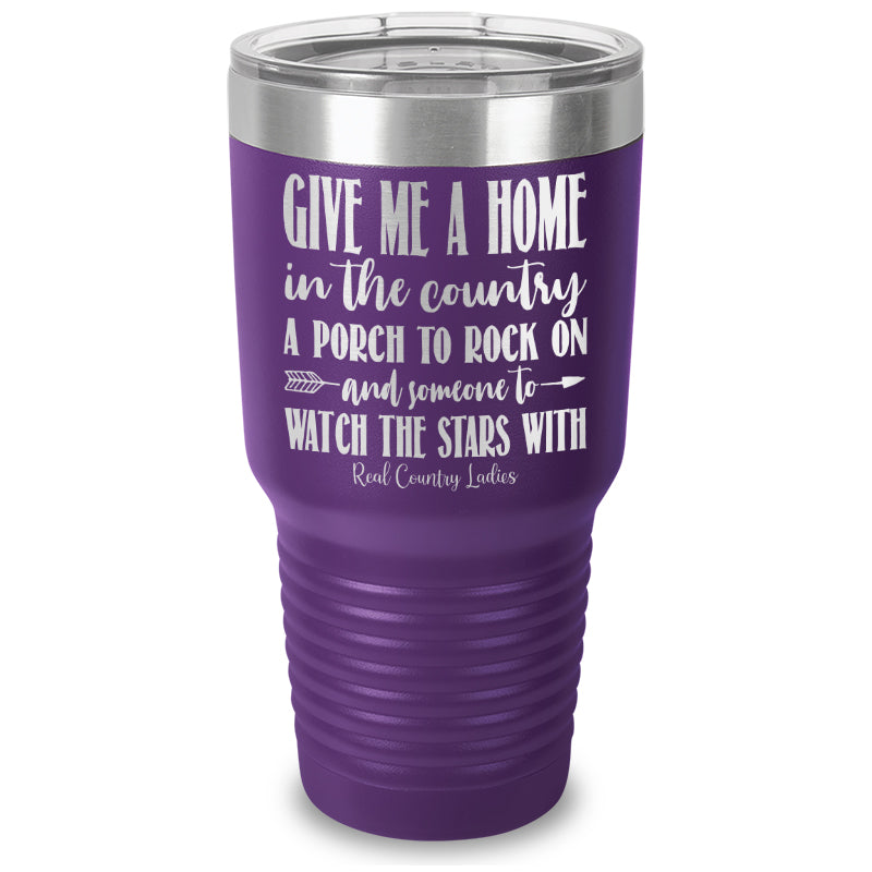 Give Me A Home In The Country Laser Etched Tumbler