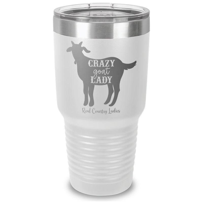 Crazy Goat Lady Laser Etched Tumbler