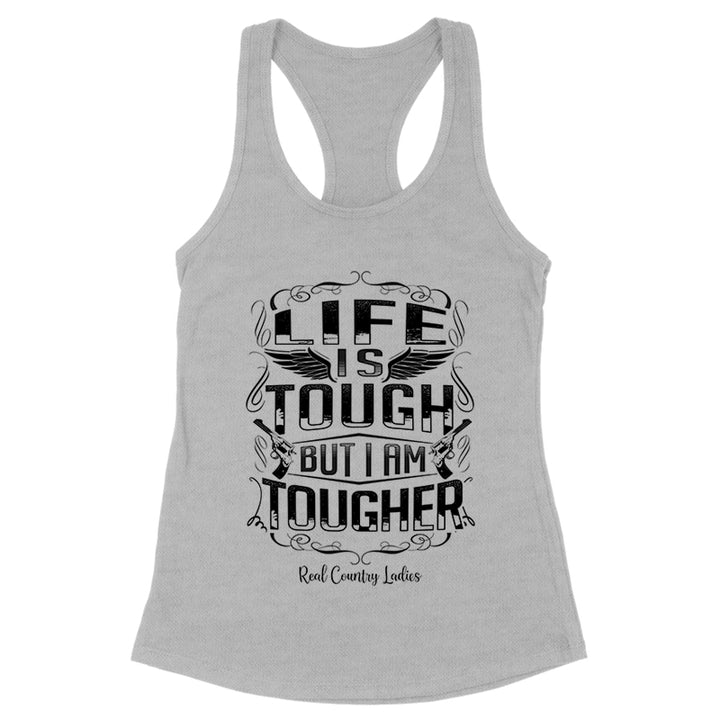 Life Is Tough Black Print Front Apparel