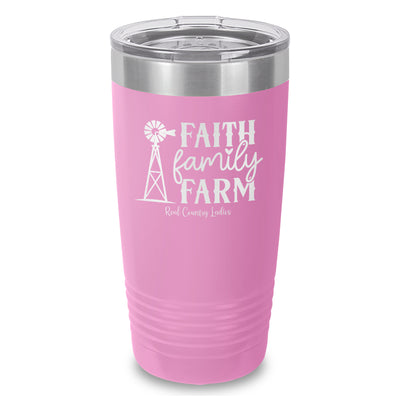 Faith Family Farm Laser Etched Tumbler