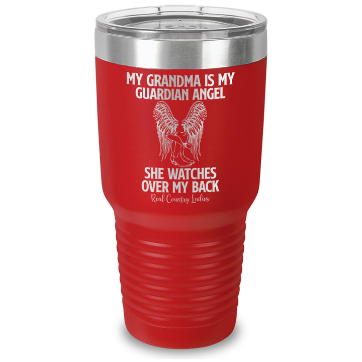 My Grandma Is My Guardian Angel Laser Etched Tumbler