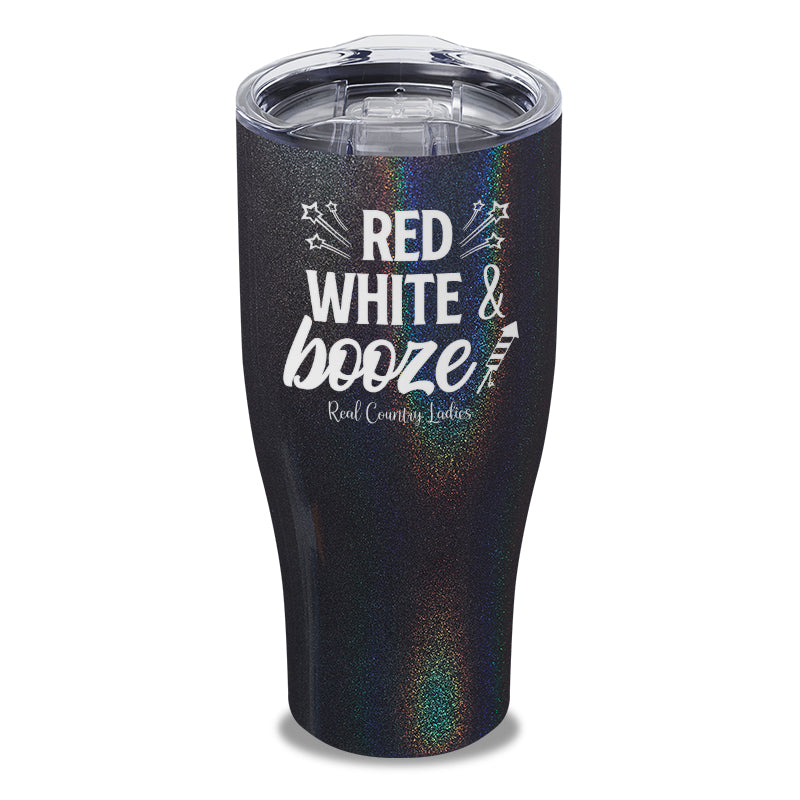 Red White And Booze Laser Etched Tumbler