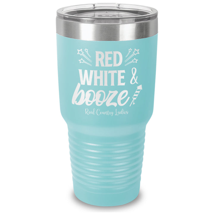 Red White And Booze Laser Etched Tumbler