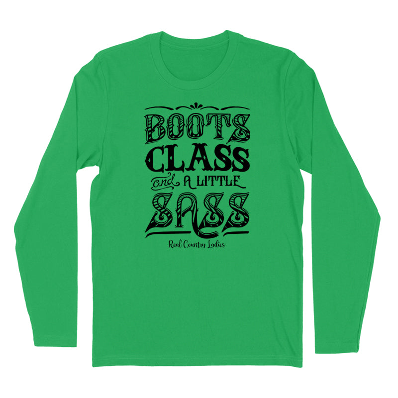 Boots Class And A Little Sass Black Print Hoodies & Long Sleeves