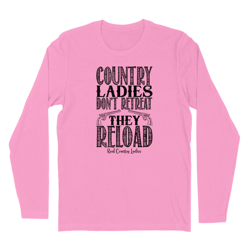 Country Ladies Don't Retreat Black Print Hoodies & Long Sleeves