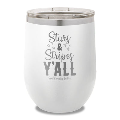 Stars And Stripes Y'all 12oz Stemless Wine Cup