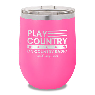 Play Country On Country Radio 12oz Stemless Wine Cup