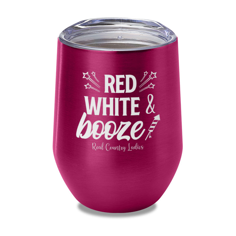 Red White And Booze Laser Etched Tumbler