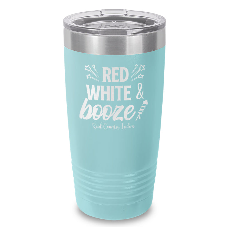 Red White And Booze Laser Etched Tumbler