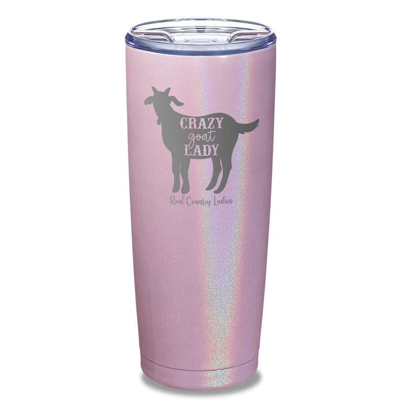 Crazy Goat Lady Laser Etched Tumbler