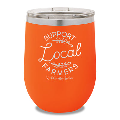 Support Local Farmers 12oz Stemless Wine Cup